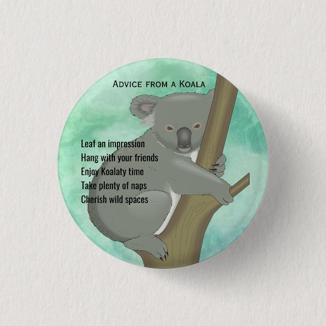 Consejo de un botón de diseño de Koala (Anverso)
