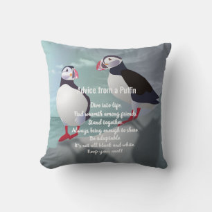 Consejo de un Cojín decorativo de diseño de Puffin