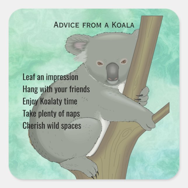 Consejo de un Pegatina de diseño de Koala (Anverso)