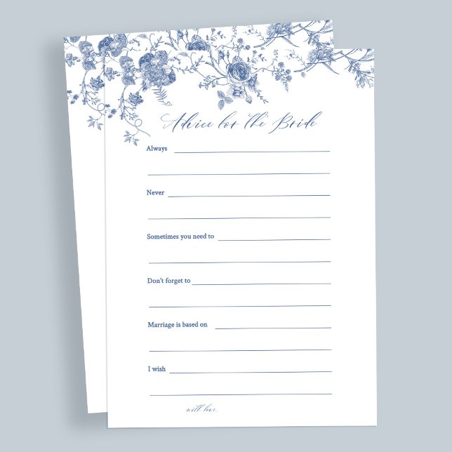 Consejo Floral Azul para las tarjetas de novia (Subido por el creador)