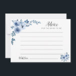 consejo floral azul polvoriento de color agua<br><div class="desc">Un diseño floral sencillo con bonitas flores de color azul. No dude en cambiar los colores y detalles del texto.</div>