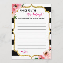 Consejo Floral para la tarjeta Baby Shower de los 