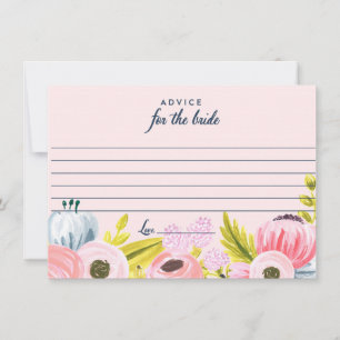 Consejo floral romántico para las tarjetas de novi