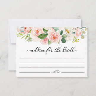 Consejo floral rosa Rubor para la tarjeta de novia