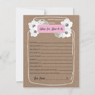 Consejo para la futura tarjeta de juego Baby Showe