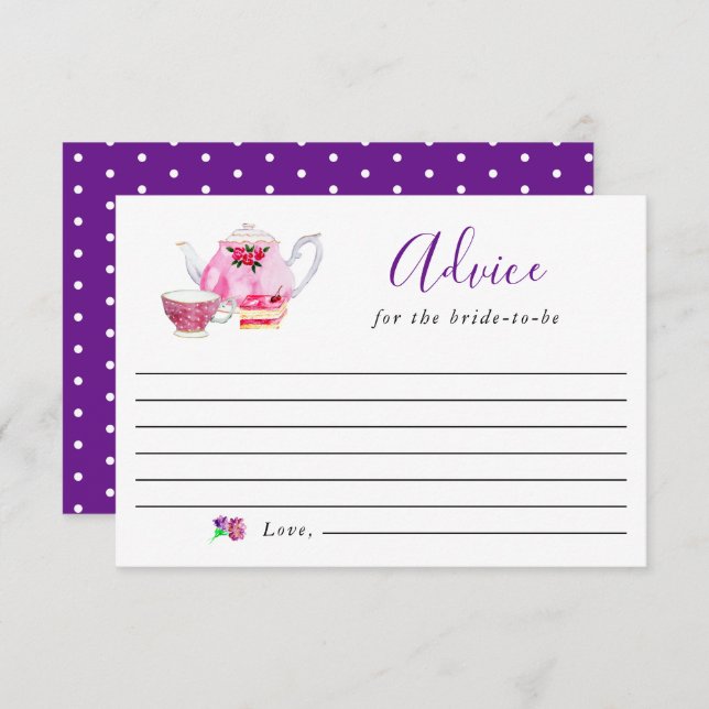 Consejo para la novia del futuro Fiesta del té púr (Anverso / Reverso)