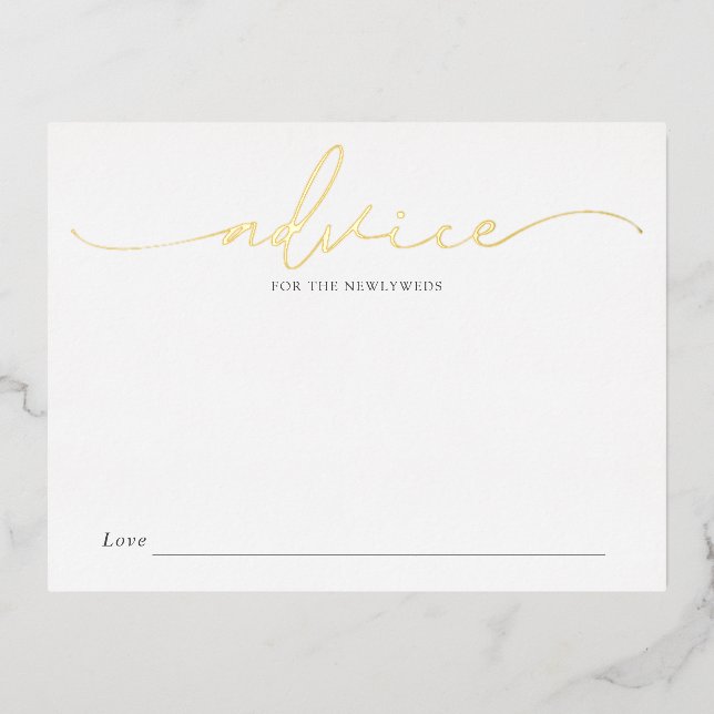 Consejo para la tarjeta de ducha de recién casados (Anverso)