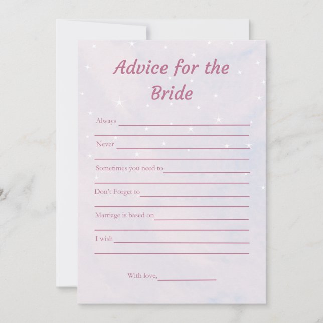 Consejo para la tarjeta de juego Bride Soft Bridal (Anverso)