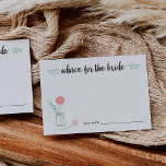 Consejo para las tarjetas de novia | Botánico Maso<br><div class="desc">Recopile consejos para la futura novia con estas dulces tarjetas. Coloque una pila en la entrada del fiesta, deje una en cada lugar o pase por allí. Nuestro diseño botánico de tarro de albañil presenta flores y hojas de color rosa, melocotón y menta, enclavadas en un frasco de vidrio de...</div>