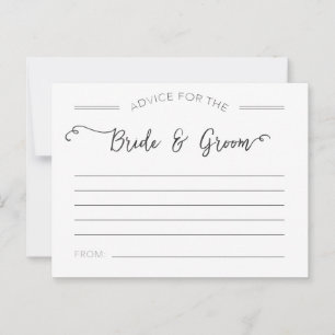 Consejo para las tarjetas de novia y de Groom