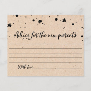Consejo para los nuevos padres Fiesta de tarjetas 