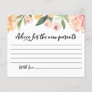 Consejo para los nuevos padres Fiesta de tarjetas 