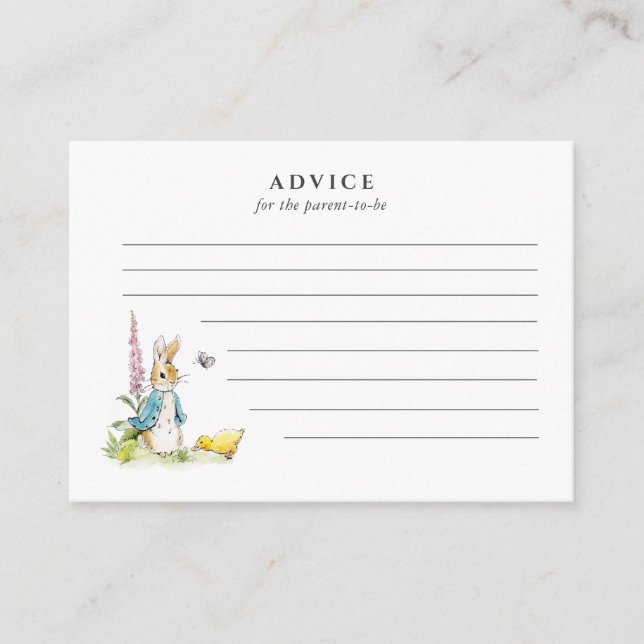 Consejo para que el padre sea Peter Rabbit (Anverso)