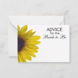 Consejo para que la novia sea una tarjeta girasol 