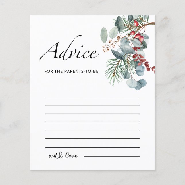 Consejo para que los padres sean una tarjeta (Anverso)