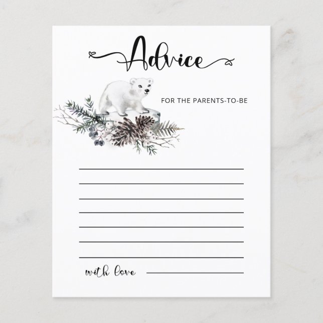 Consejo para que los padres sean una tarjeta (Anverso)