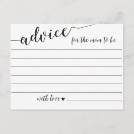 Consejo para que mamá sea tarjetas de Baby Shower