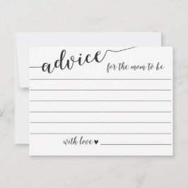 Consejo para que mamá sea tarjetas de Baby Shower