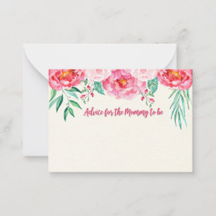 Consejo para tarjeta de mamá, futura mamá, Floral 
