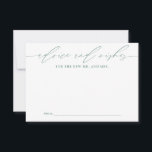 Consejo verde para la tarjeta Keepsake de los reci<br><div class="desc">Estas hermosas tarjetas ofrecen una manera única para que los huéspedes bodas compartan sus más sentidos consejos y deseos con la novia y el novio. Ideal para añadir un toque personal a su día especial, estas tarjetas garantizan el apretado keepsakes para la pareja feliz. Ideal para bodas, duchas de novias...</div>