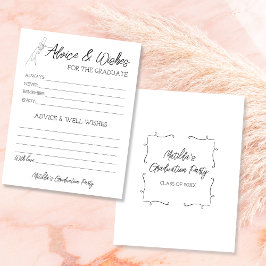 Consejo Y Deseos De La Tarjeta De Graduación