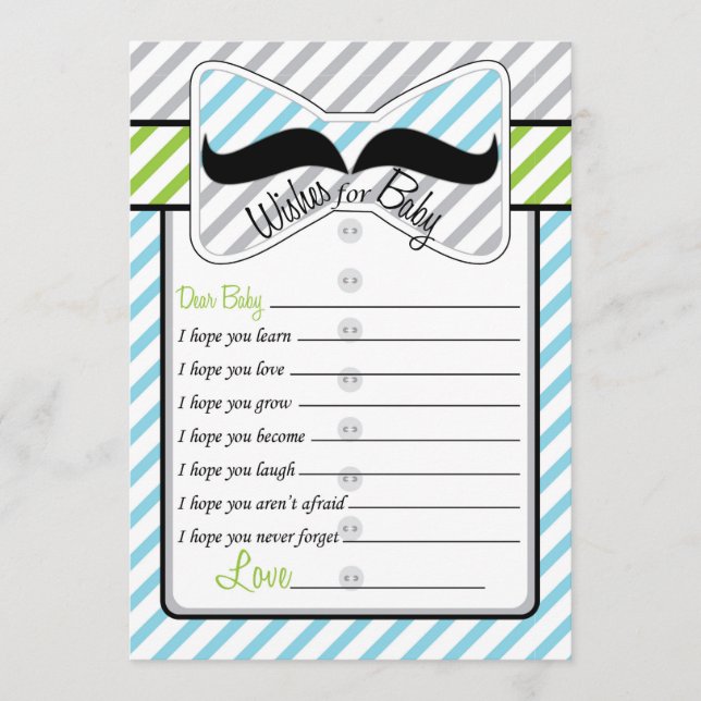 Consejos Black Mustache Wire para la tarjeta de juego Baby  (Anverso)