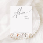 Consejos Boho Autumn Wildflower | Tarjeta de asesoramiento<br><div class="desc">Presentamos nuestra impresionante flor silvestre de otoño | Tarjeta de asesoramiento boda, que abarca un diseño sencillo y moderno que refleja la belleza de la naturaleza. Con flores de acuarela de otoño prensado y hojas de terracota, captura la esencia de los tonos naranjas quemados en octubre, creando un diseño minimalista...</div>