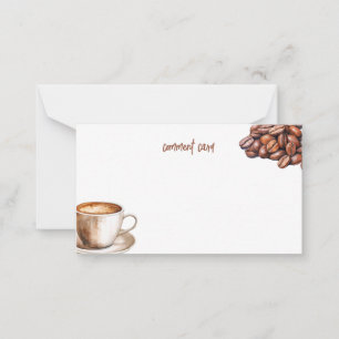 Consejos Café y conversación con tarjeta de comentarios