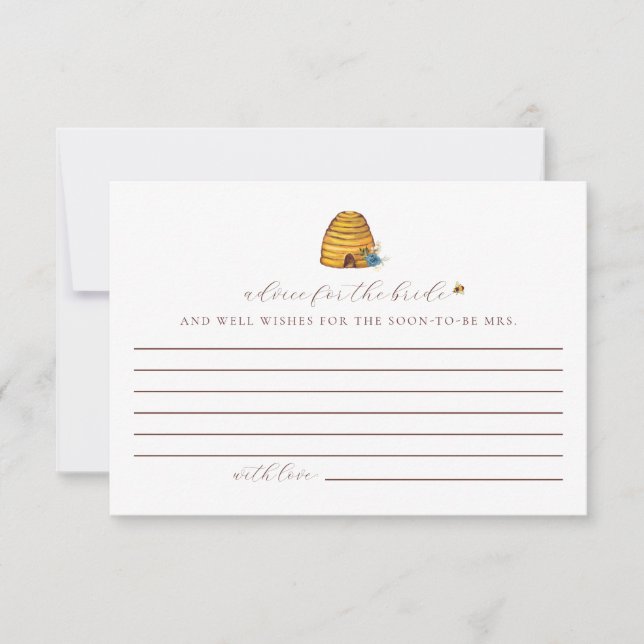 Consejos de abeja para las tarjetas de novia (Anverso)