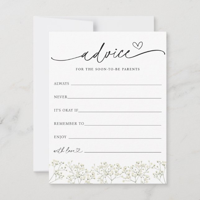 Consejos de aliento para los padres con tarjeta de (Anverso)