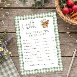Consejos de mercado de gingham para tarjeta de des