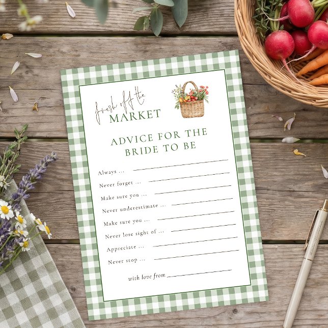 Consejos de mercado de gingham para tarjeta de des (Subido por el creador)