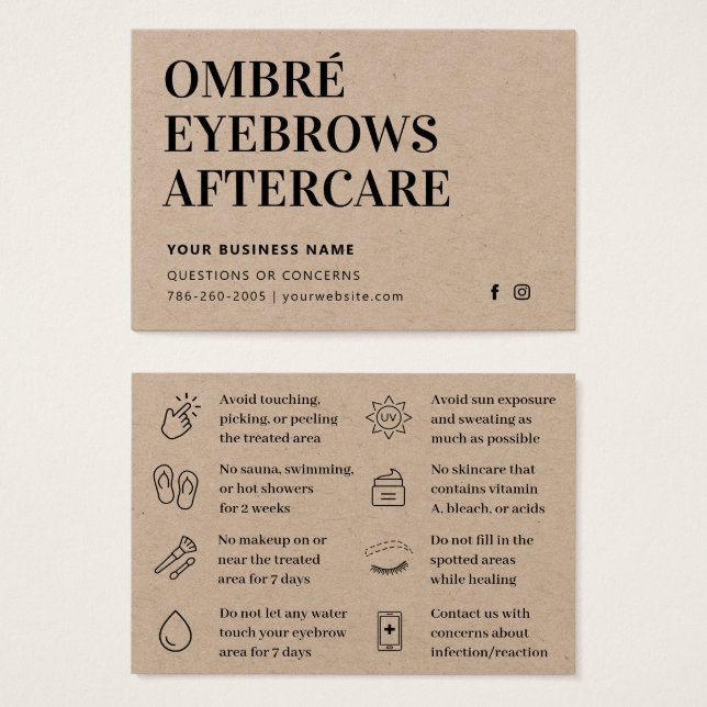 Consejos de posología de Kraft Ombre Powder Brows  (Anverso y reverso)