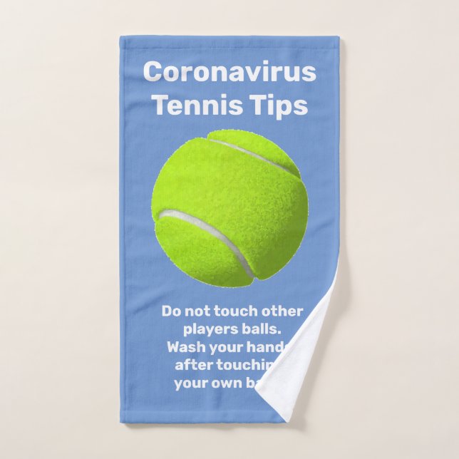 Consejos de tenis del Covid-19 Coronavirus (Toalla de mano)