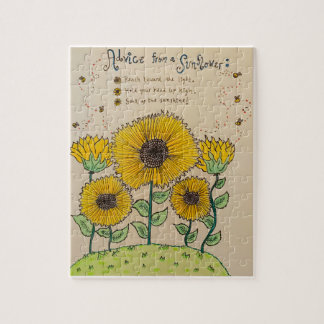 "Consejos de un rompecabezas de girasol"