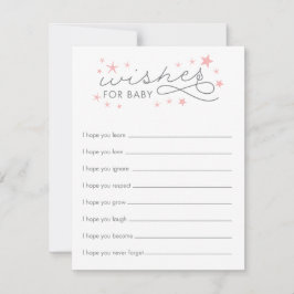 Consejos Deseos para la tarjeta de juego Baby Shower Baby S