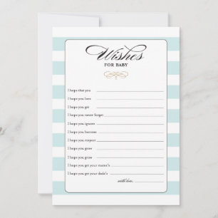 Consejos Deseos para la tarjeta de juego para bebés - Azul