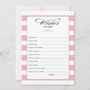 Consejos Deseos para la tarjeta de juegos para bebés - Rosa
