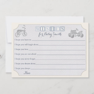 Consejos Deseos por la tarjeta de bebé, ducha de bebé para