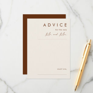 Consejos Desierto simple   Tarjeta de asesoramiento de Boda