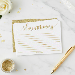 Consejos Elegante Purpurina de oro Comparte una tarjeta de 