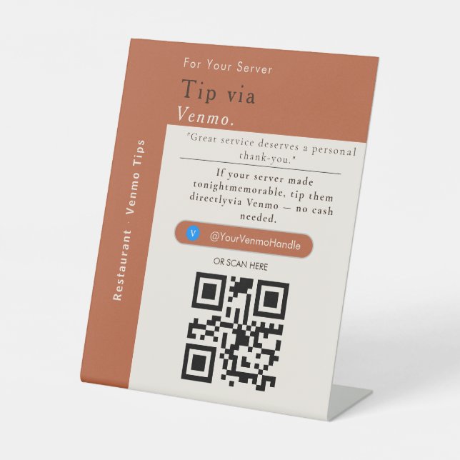 Consejos estéticos de Venmo Señal de código QR | C (Anverso)
