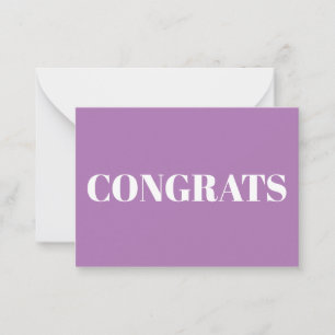 Consejos Felicitaciones, tarjeta blanca de lavanda