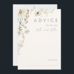Consejos Flor silvestre caprichosa | Tarjeta de asesoramien<br><div class="desc">Esta flor salvaje increíble | La tarjeta de consejo boda de marfil es perfecta para su boda boho sencillo y elegante. La vegetación rústica y moderna, acompañada de las minimalistas flores naturales, te ayudará a dar vida a tu visión. Este diseño de flores doradas de bonito, toques de sabio bohemio...</div>