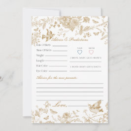 Consejos florales de oro de Jouy para la tarjeta d