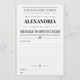 Consejos Mensaje de Graduación para Abrir en 5 Años Tarjeta