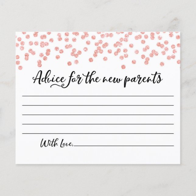 Consejos para la tarjeta de los nuevos padres Fies (Anverso)