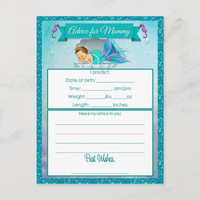 Consejos para las tarjetas Baby Shower mami (Anverso)