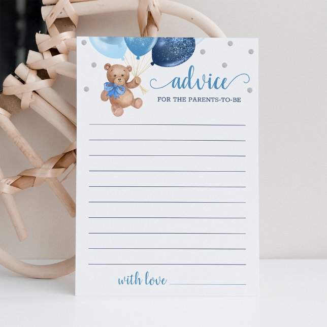 Consejos para los padres Tarjeta de Oso Baby Showe (Subido por el creador)