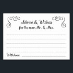 Consejos para nadar y tarjetas de boda<br><div class="desc">Estos preciosos consejos y tarjetas de deseos serán la incorporación perfecta a la recepción de tu boda. El diseño incluye esquinas giratorias y un guión informal "Consejos y deseos para el nuevo señor y la señora". La tarjeta dispone de un espacio para que los clientes puedan dejar sus buenos deseos...</div>